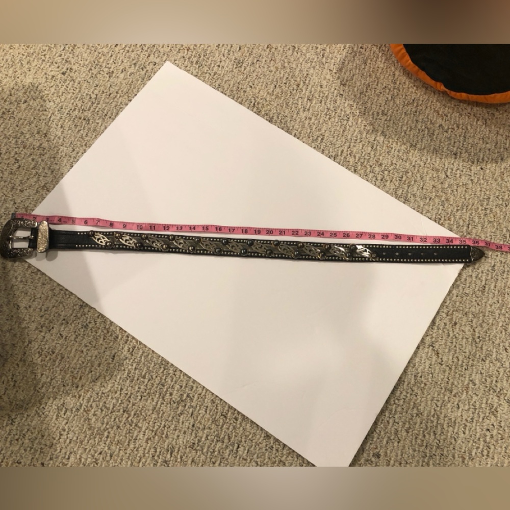 Black and Silver Belt